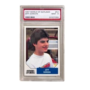 1987 World of Outlaws Jeff Gordon Rookie Card #52 PSA 9 MINT –‎ NASCAR Racing